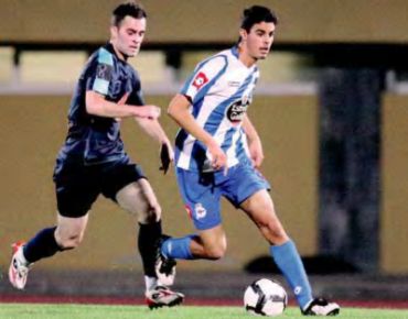 Juan Domínguez, el día de su debut no oficial con el 1º equipo del Deportivo. Entrevista a Juan Domínguez